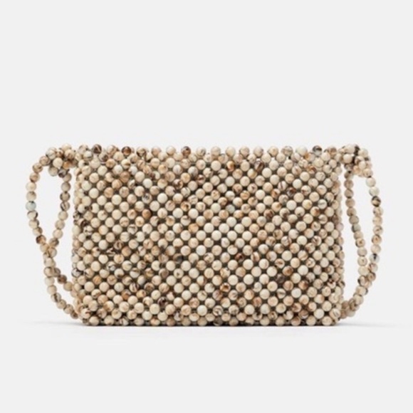 Zara Beaded Natural Crossbody bag - Picture 5 of 12